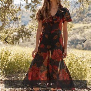 xx SOLD xx DO NOT BUY!!! Christy Dawn Daisy Dress black with red flowers